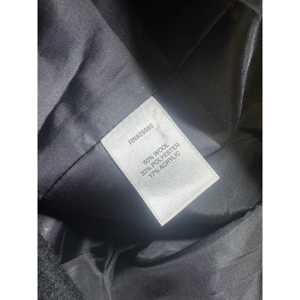 Pendleton Womens Black White Buffalo Plaid Wool Blend Collarless Button Jacket L - Picture 4 of 8